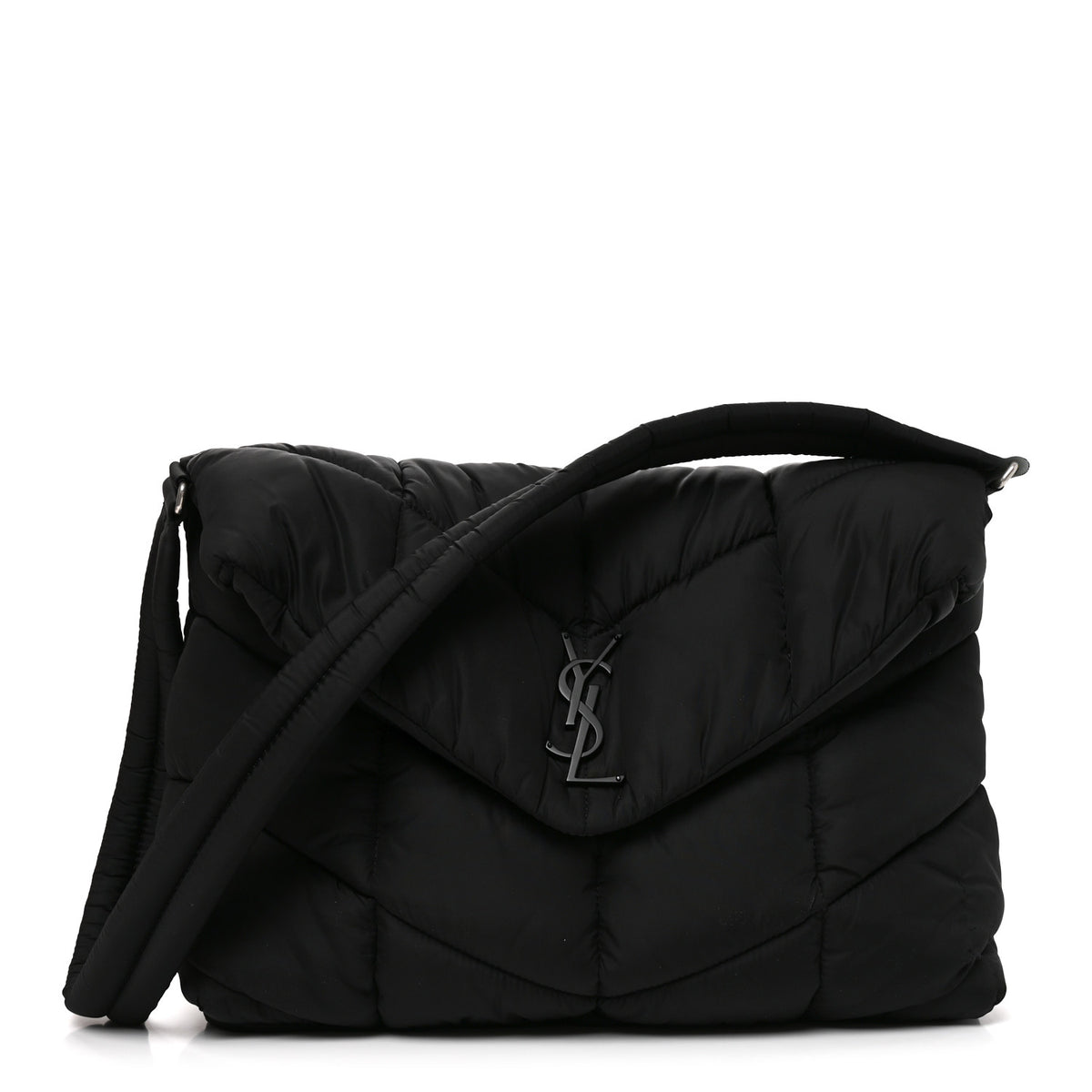 Saint Laurent Econyl Nylon Lou Puffer Messenger Black 1 of 10