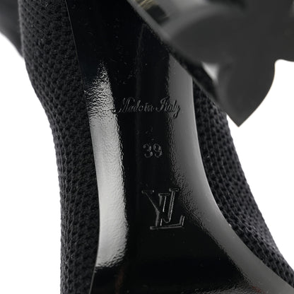 Louis Vuitton Monogram Stretch Fabric Silhouette Ankle Boots 39 Black 6 of 8
