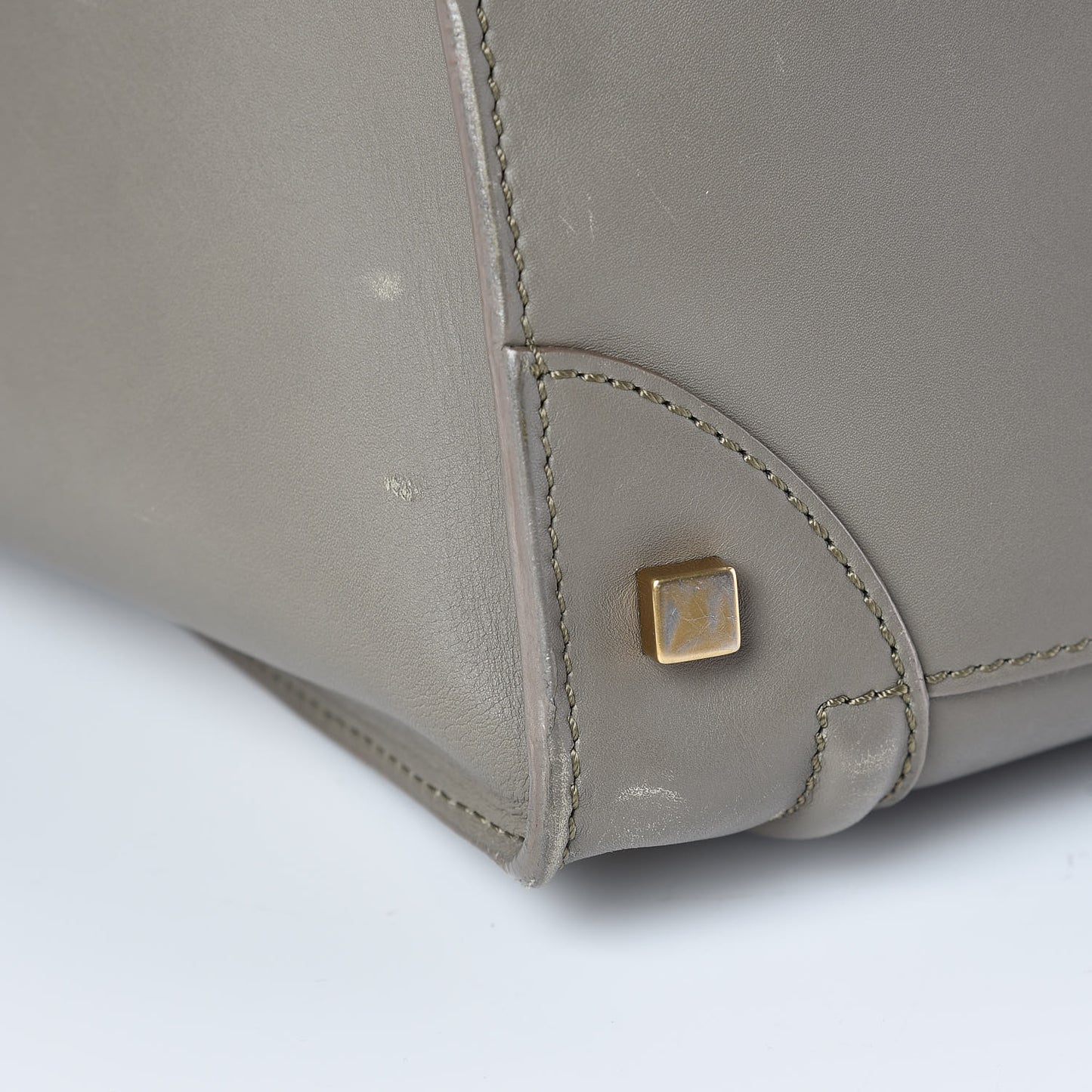 Smooth Calfskin Mini Luggage Grey