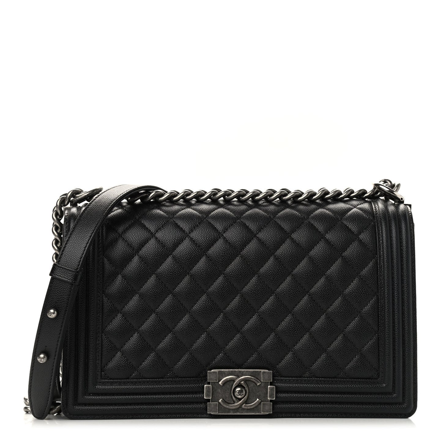 Caviar Quilted New Medium Boy Flap Black