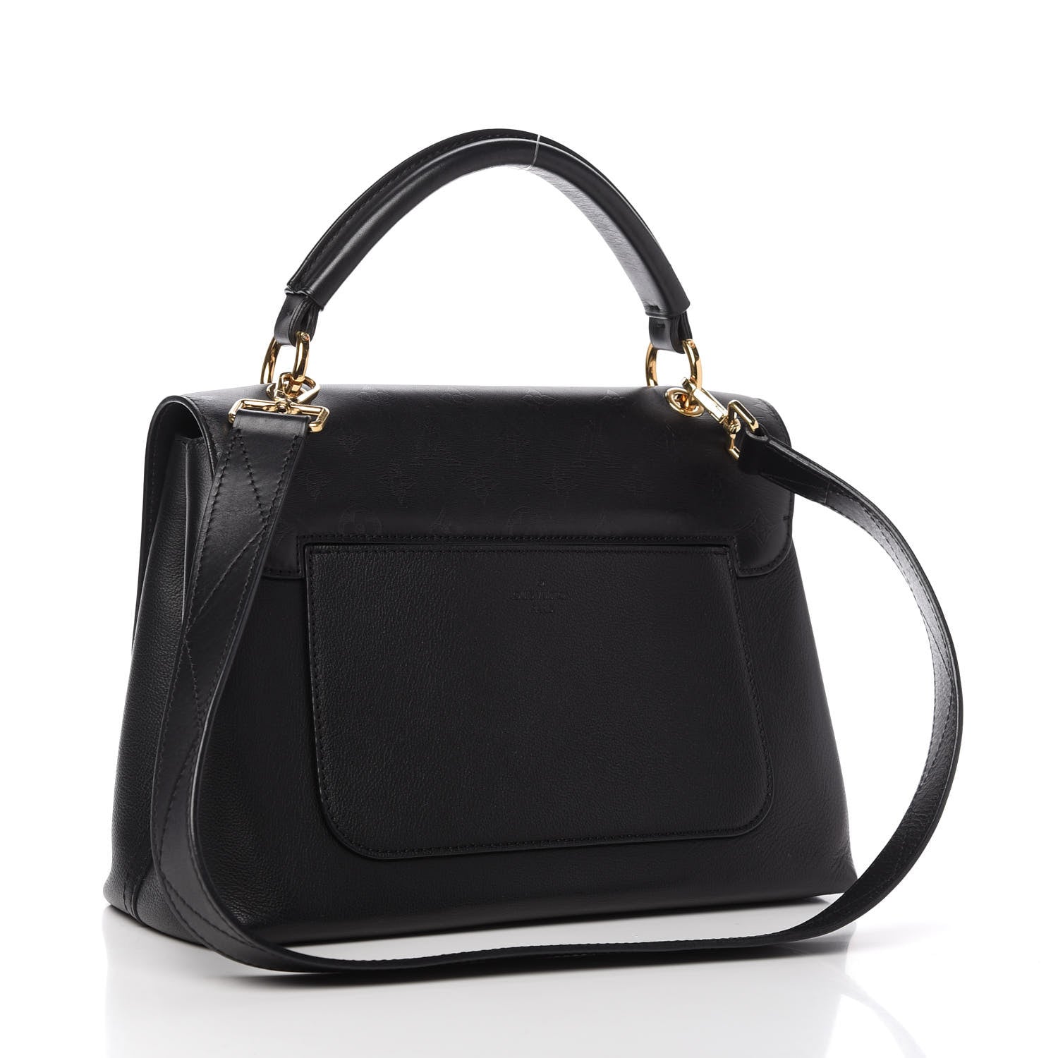 Louis Vuitton Calfskin Monogram Very One Handle Black 3 of 10
