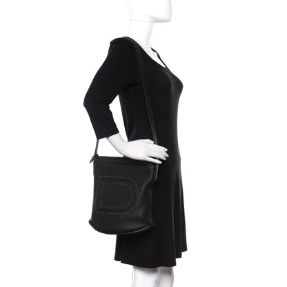 Delvaux Taurillon Pin Daily Studded Bucket Black 2 of 9