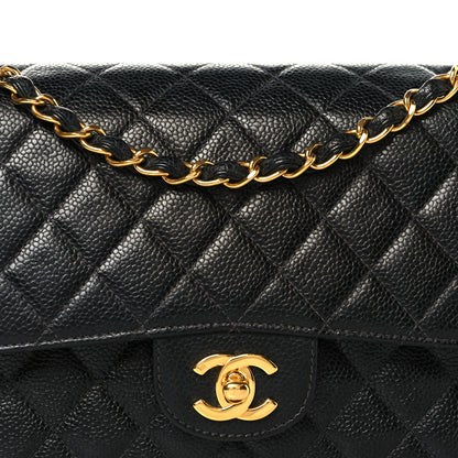 Chanel Caviar Quilted Medium Double Flap Black 9 of 12