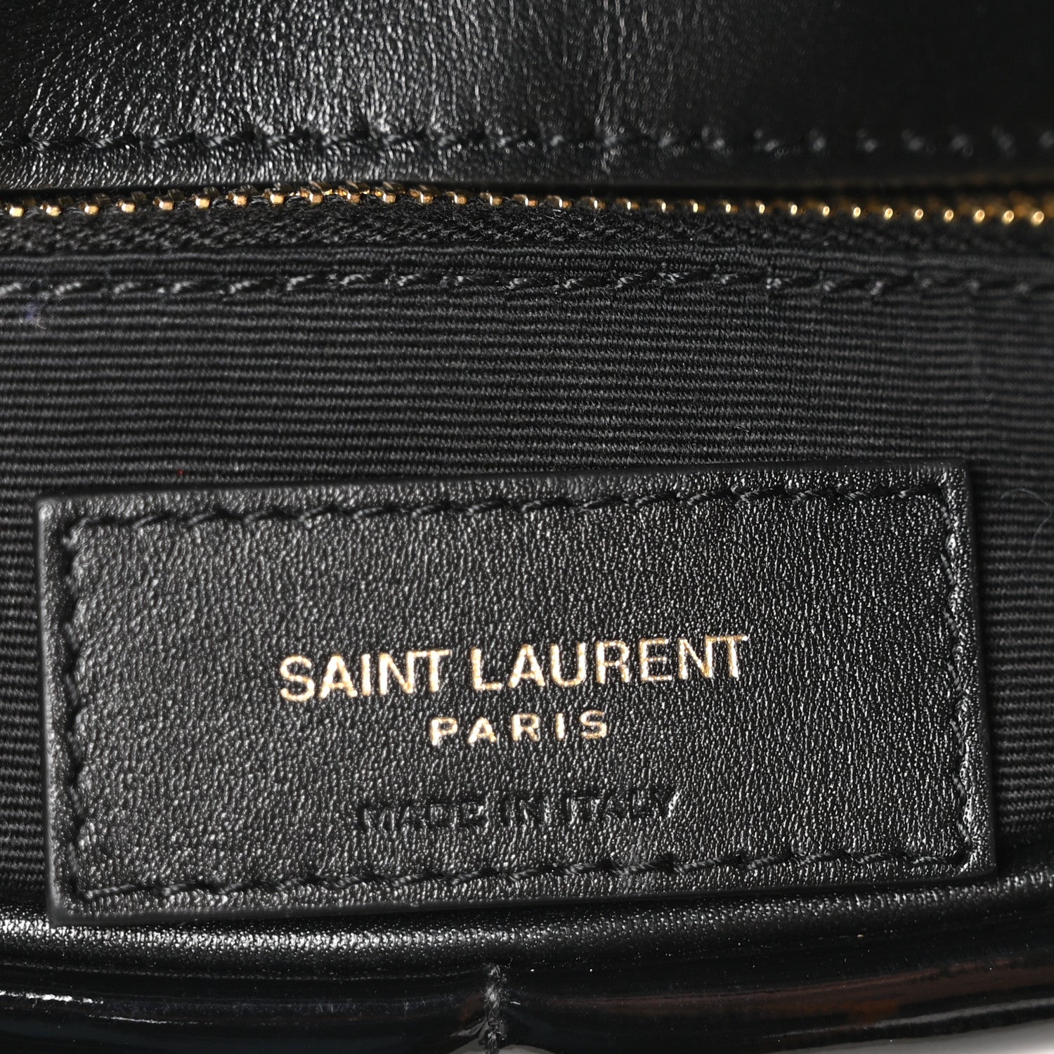 Saint Laurent Patent Quilted Small Loulou Puffer Monogram Chain Satchel Black 5 of 9