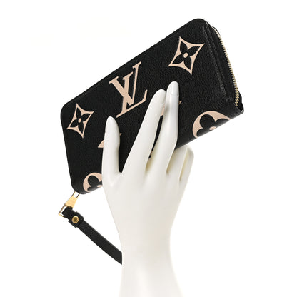 Louis Vuitton Empreinte Monogram Giant Zippy Wallet Black Beige 2 of 9