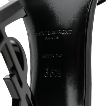 Saint Laurent Patent Calfskin Opyum 110 Sandals 36.5 Black 8 of 8