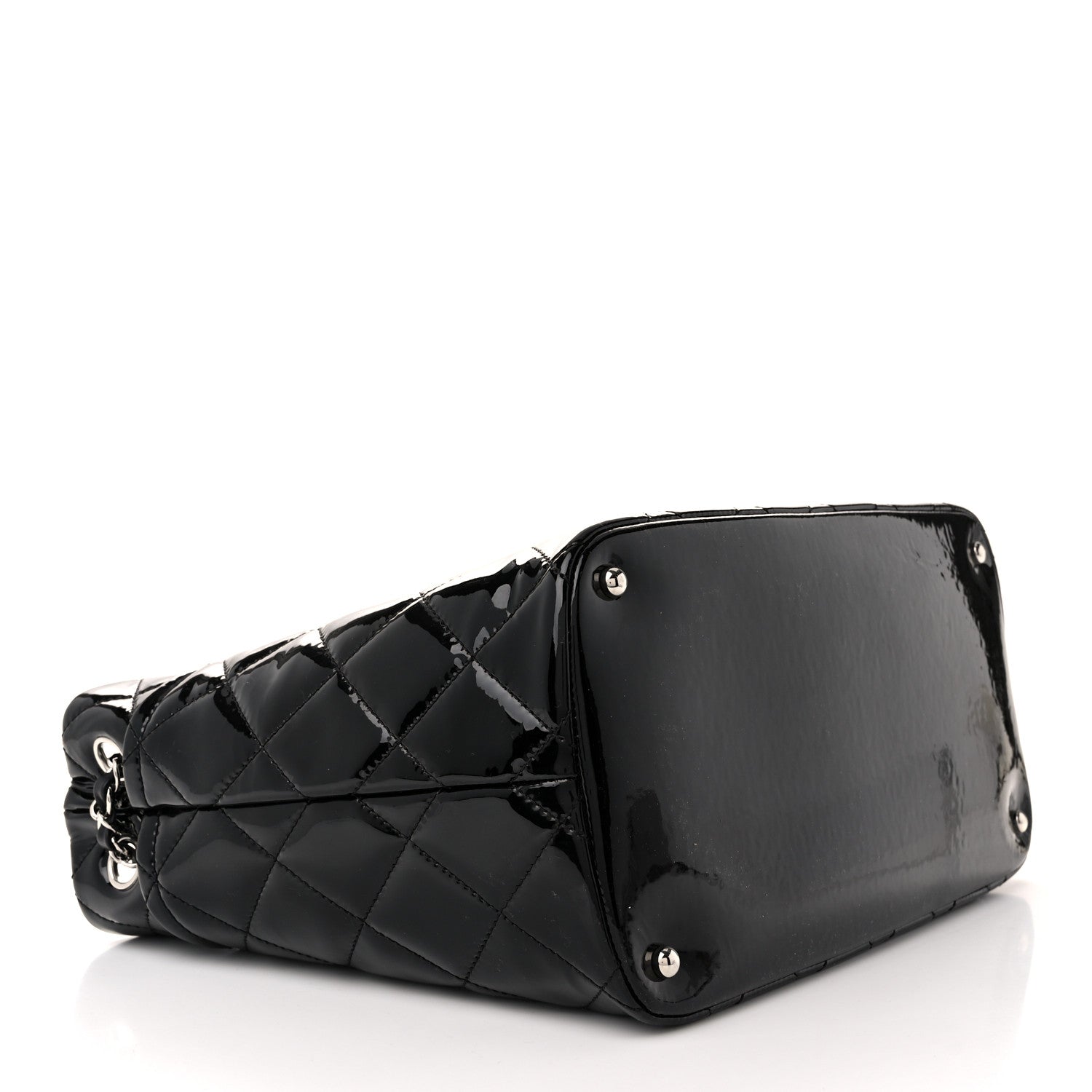Chanel Patent Quilted Timeless CC Soft Tote Black 4 of 10