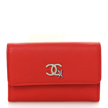 Chanel Goatskin CC Flap Card Holder Red 1 of 8