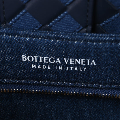 Bottega Veneta Nappa Intrecciato Denim Medium Andiamo Shoulder Bag Abyss Indigo 6 of 10