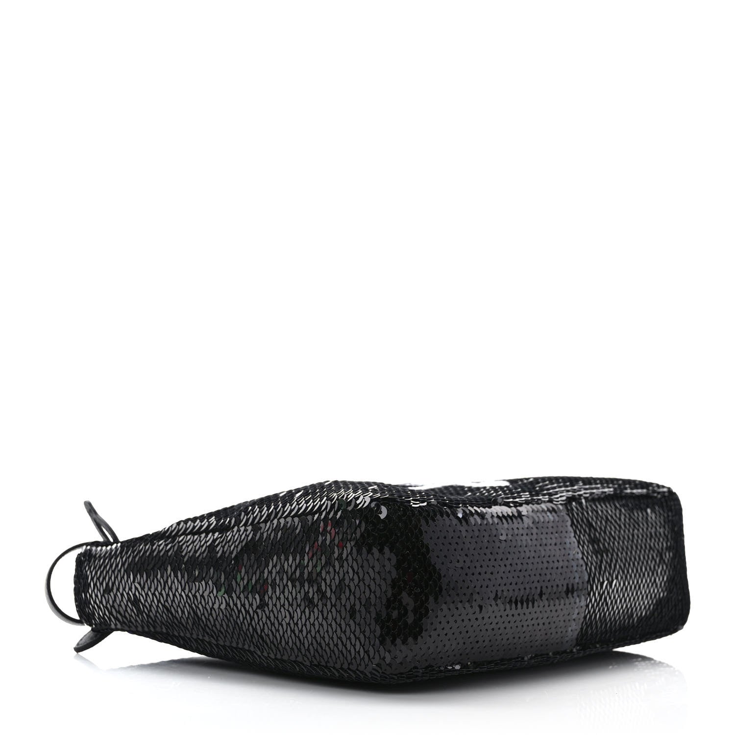 Prada Paillettes Sequin Mini Re-Edition 2000 Bag Black White 4 of 10