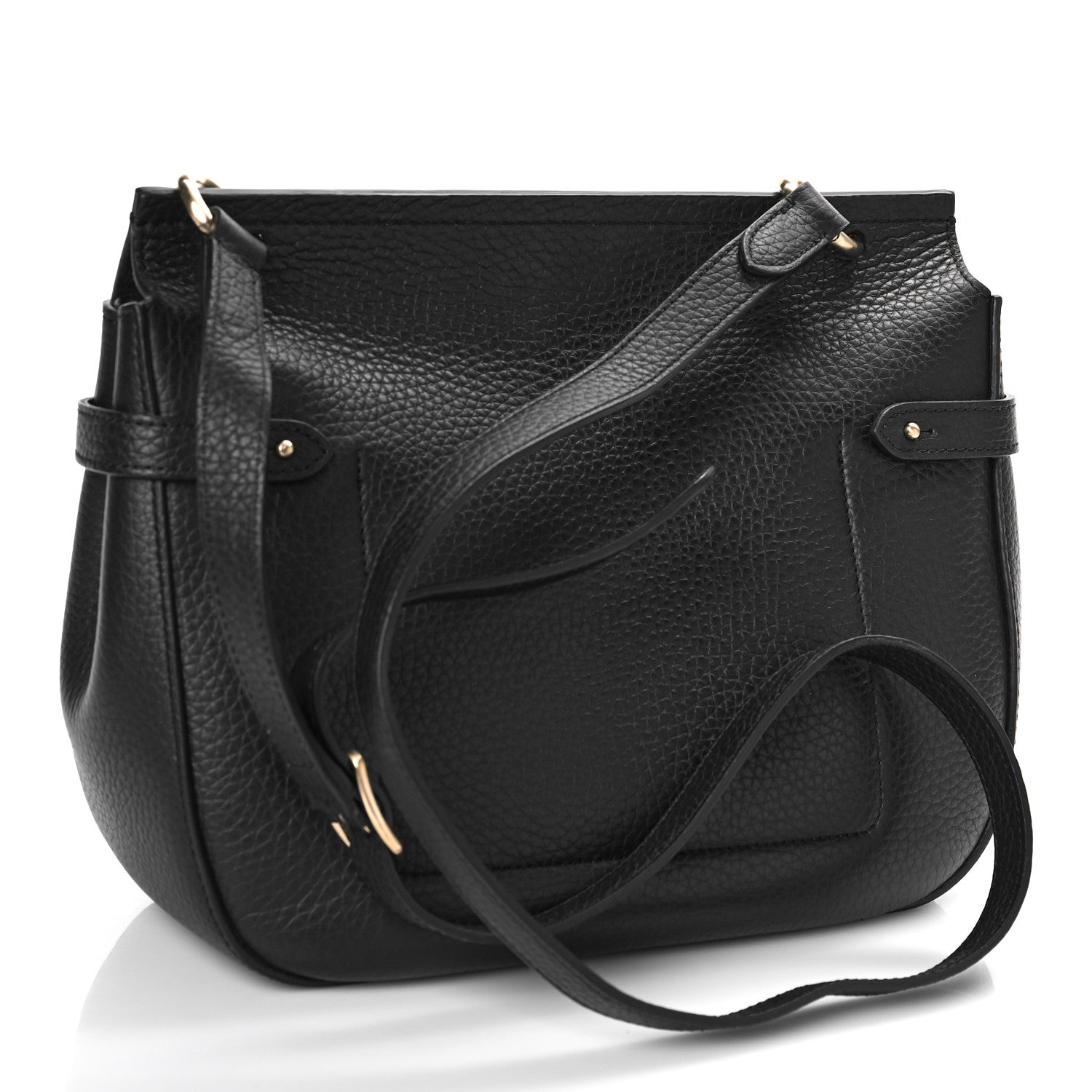 Mulberry Small Classic Grain Calfskin Amberley Satchel Black 3 of 8