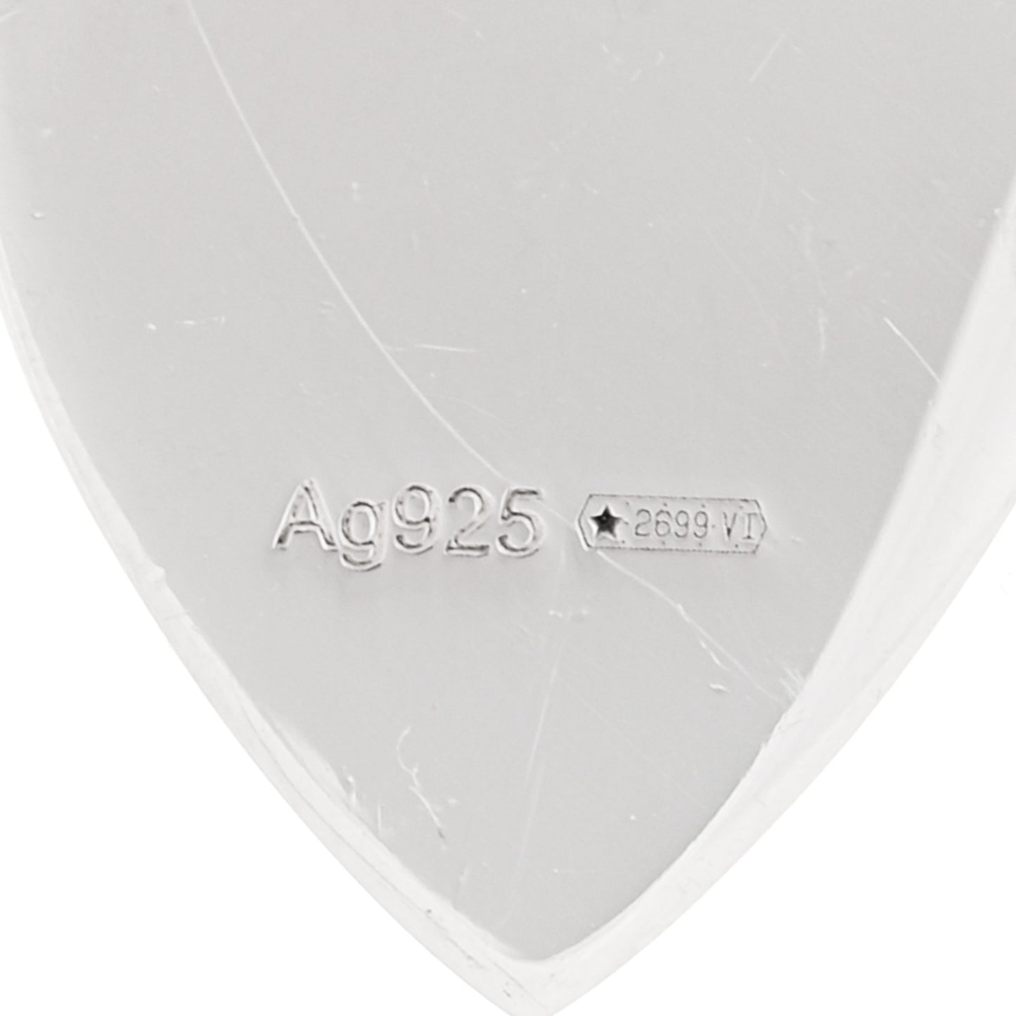 Sterling Silver Trademark Heart Drop Earrings
