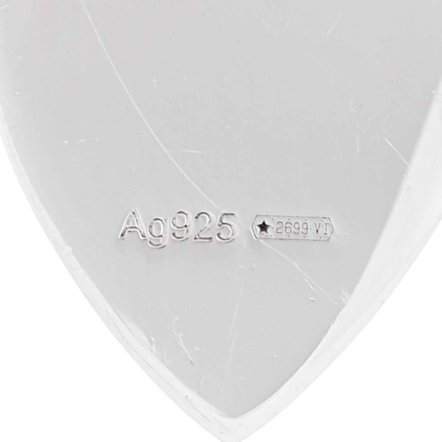 Gucci Sterling Silver Trademark Heart Drop Earrings 5 of 5
