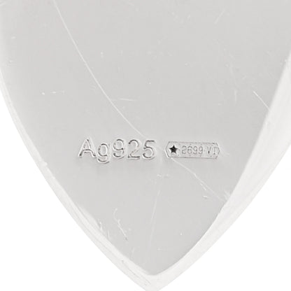Gucci Sterling Silver Trademark Heart Drop Earrings 5 of 5