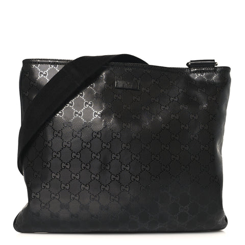Imprime Monogram Medium Flat Messenger Bag Black