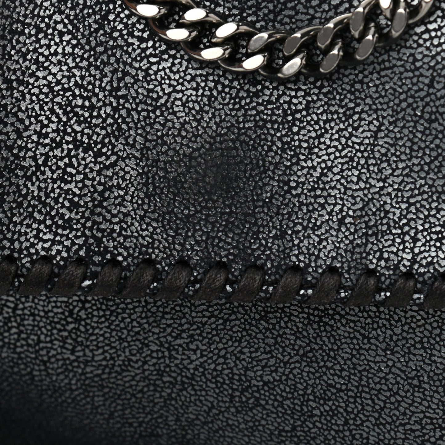 Chamois Shiny Dotted Mini Falabella Crossbody Bag Ruthenium