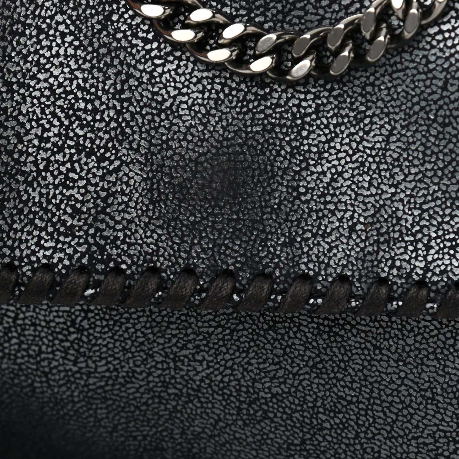 Stella McCartney Chamois Shiny Dotted Mini Falabella Crossbody Bag Ruthenium 9 of 9