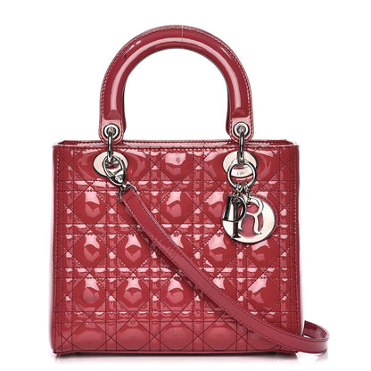 Christian Dior Patent Cannage Medium Lady Dior Dark Pink 1 of 17