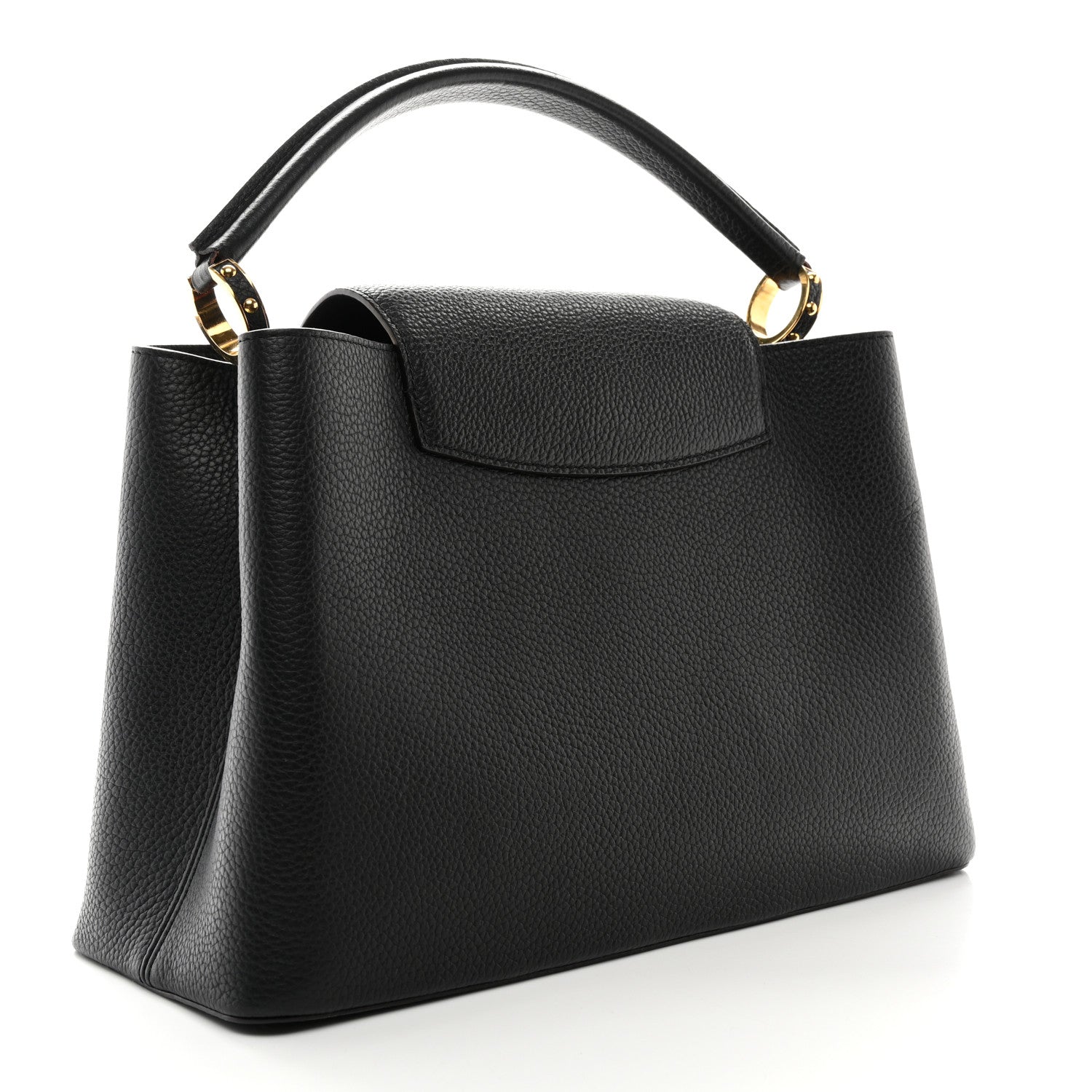 Louis Vuitton Taurillon Capucines MM Black Fuchsia 4 of 11