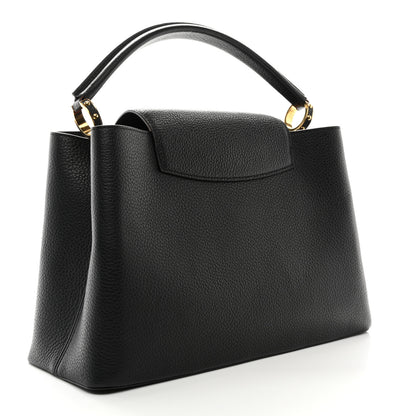 Louis Vuitton Taurillon Capucines MM Black Fuchsia 4 of 11