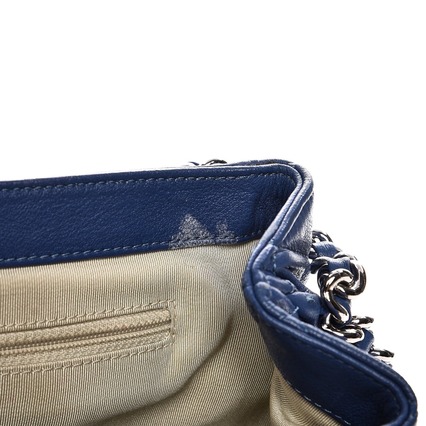 Washed Lambskin Chain Around Medium Messenger Blue