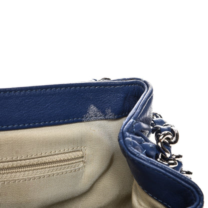 Chanel Washed Lambskin Chain Around Medium Messenger Blue 8 of 10