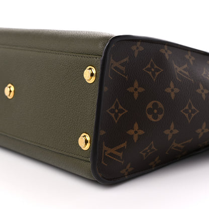Louis Vuitton Calfskin Monogram On My Side MM Laurier Green Toffee Latte Beige 8 of 9