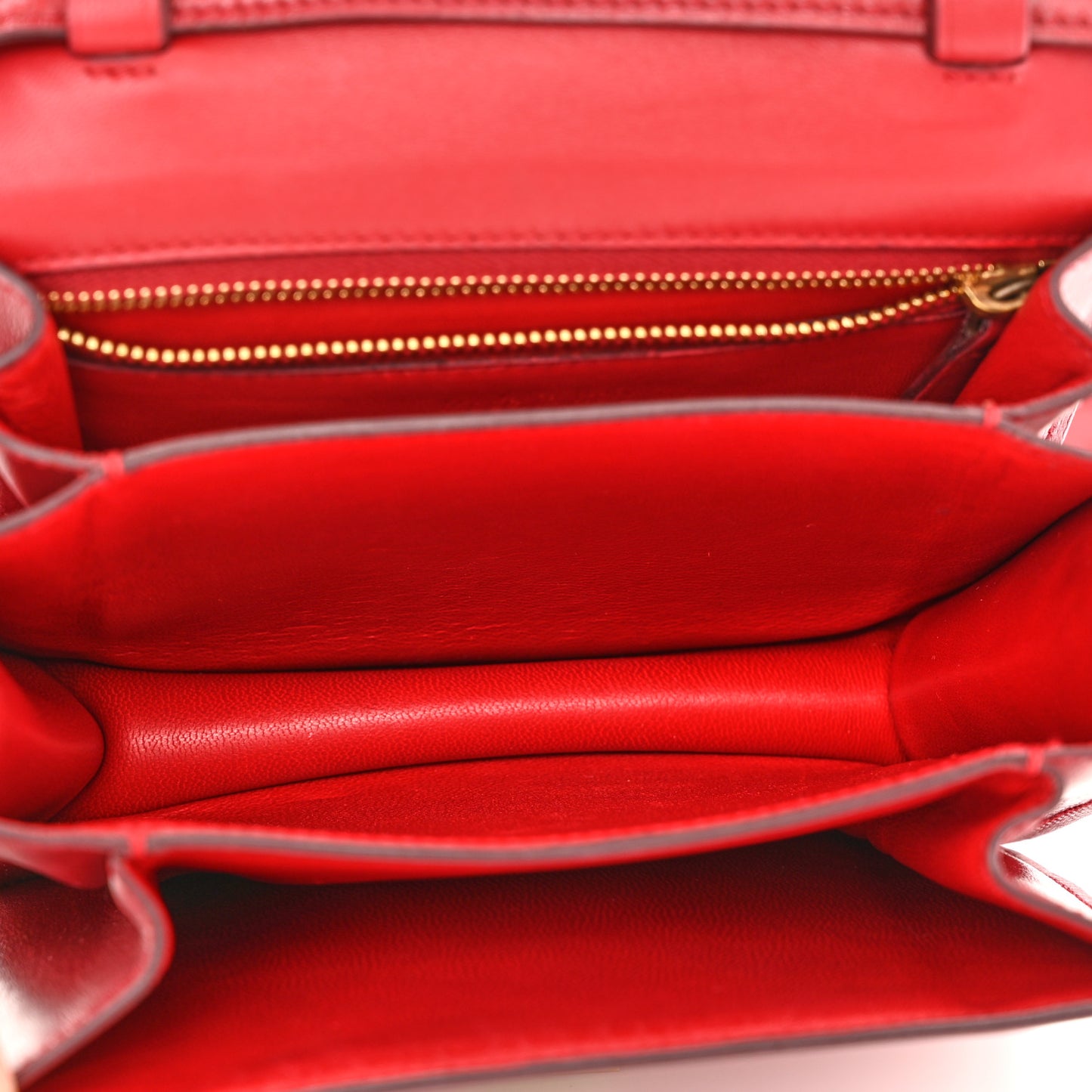 Box Calfskin Small Classic Box Flap Bag Red