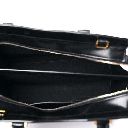 Saint Laurent Shiny Calfskin Medium Uptown Tote Black 5 of 14