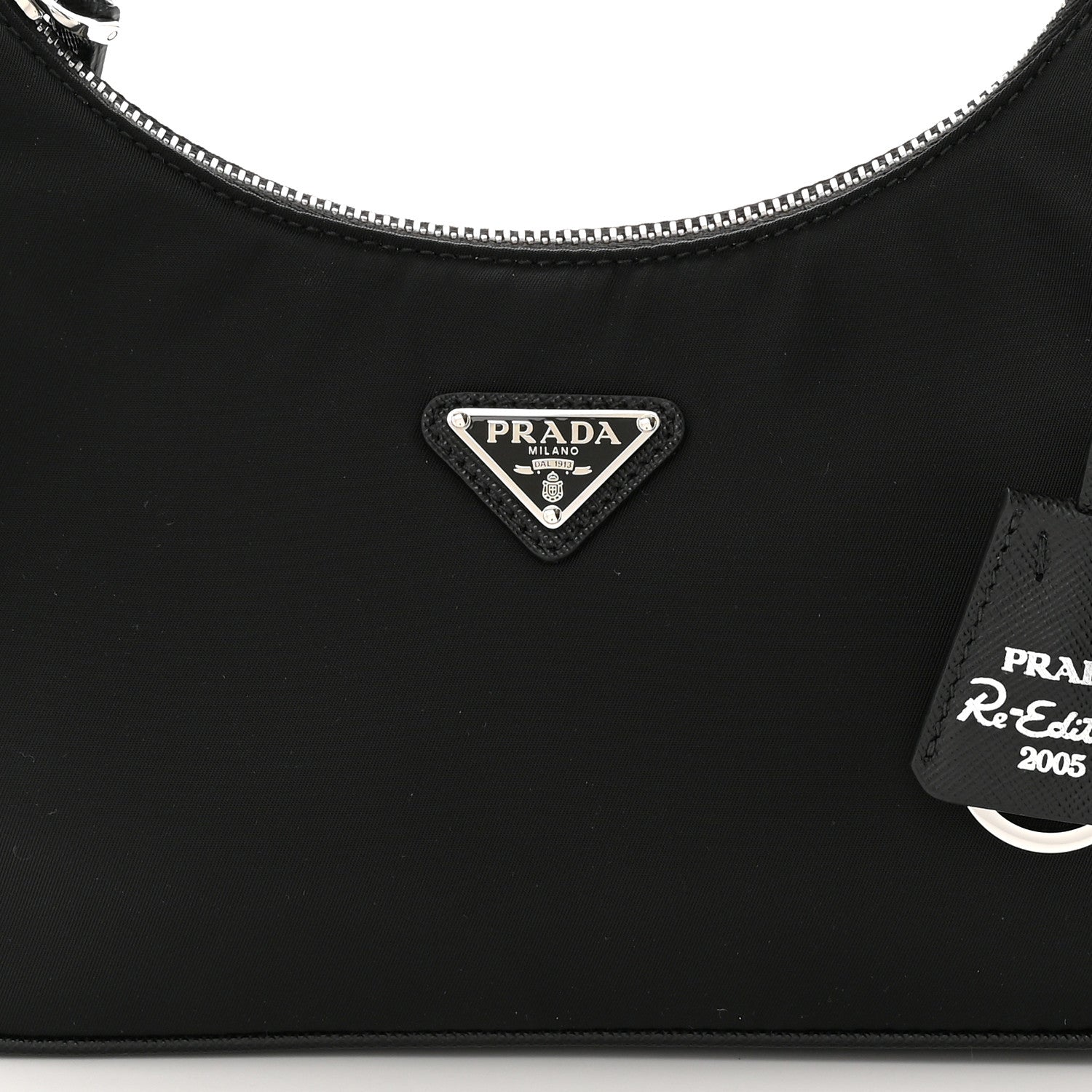 Prada Tessuto Nylon Saffiano Mini Re-Edition 2005 Bag Black 9 of 11
