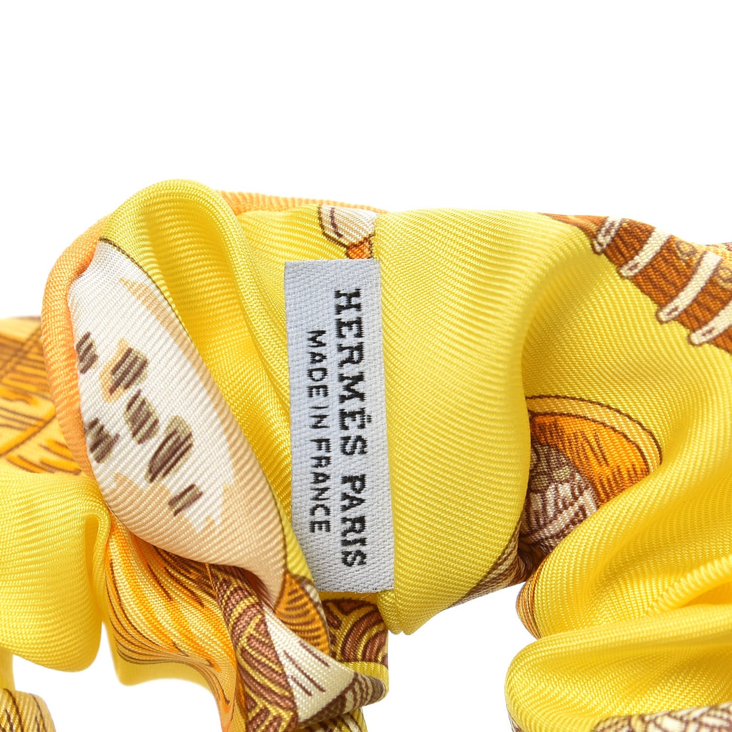 Silk Patchwork Claudia Scrunchie Multicolore Jaune