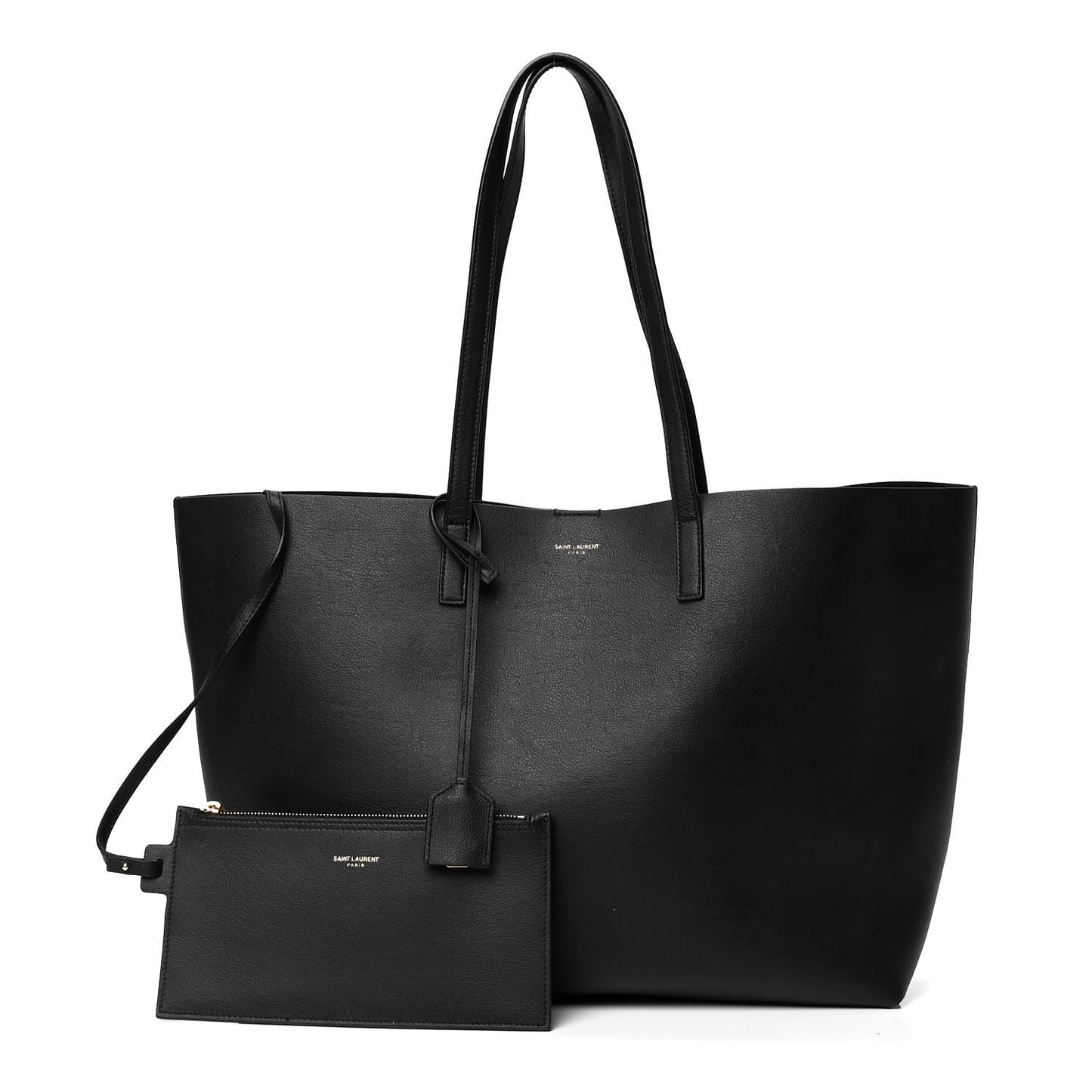 Calfskin Large Shopping Tote Black