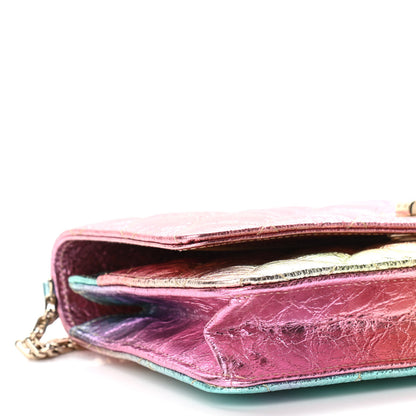 Chanel Metallic Goatskin Quilted 2.55 Reissue Wallet on Chain WOC Multicolor 10 of 12