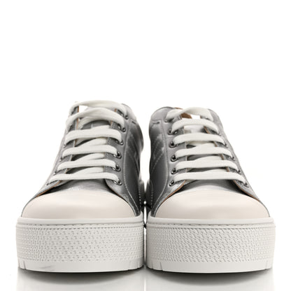 Hermes Metallic Madame Calfskin Womens Voltage Sneakers 39 Gris Argente 2 of 9