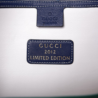 Gucci Canvas City Collection London Skyline Olympics Vertical Tote White 8 of 14