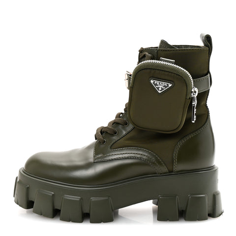 Spazzolato Rois Re-Nylon Metal Triangle Logo Monolith Pouch Pocket 55mm Boots 37.5 Militare