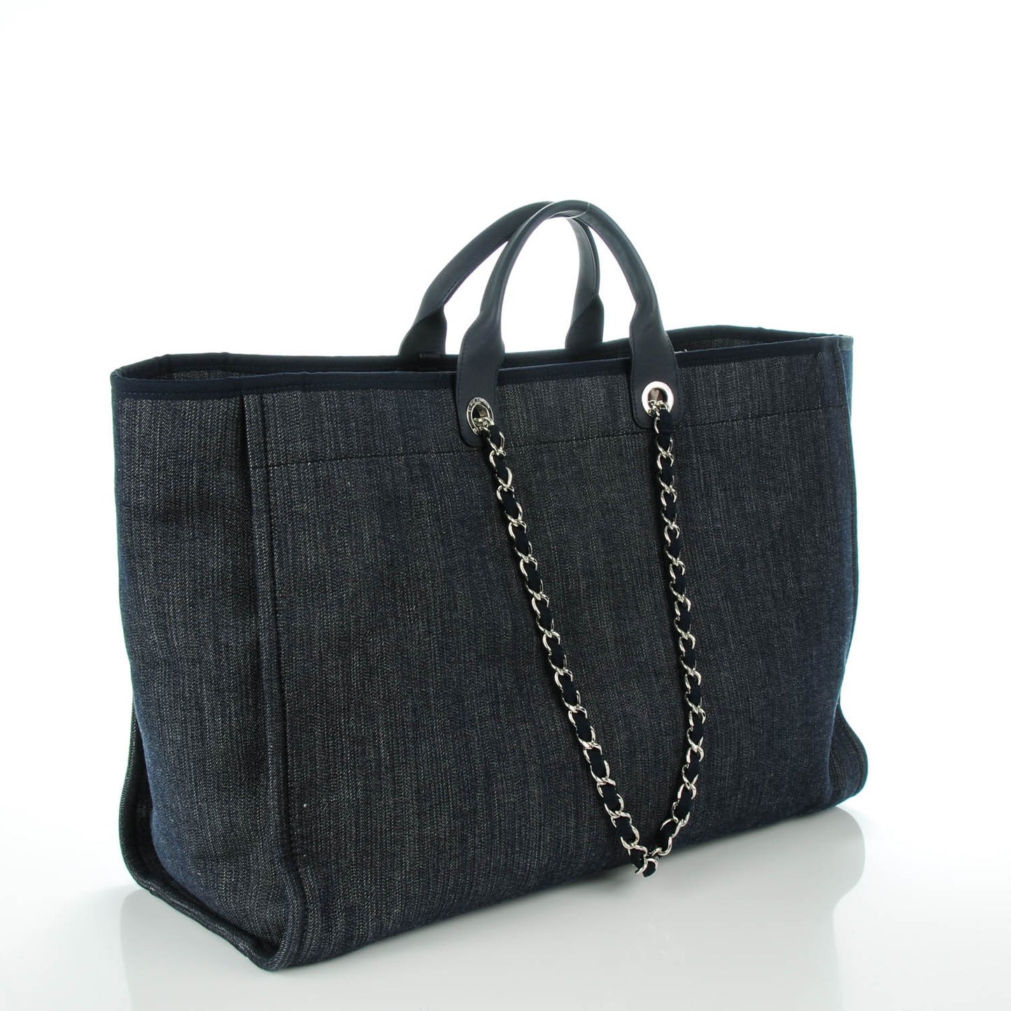 Denim Large Deauville Tote Dark Blue
