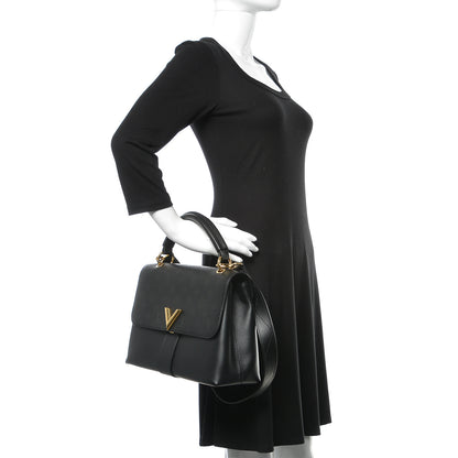 Louis Vuitton Calfskin Monogram Very One Handle Black 3 of 13