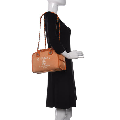 Chanel Canvas Deauville Small Bowling Bag Orange 2 of 10