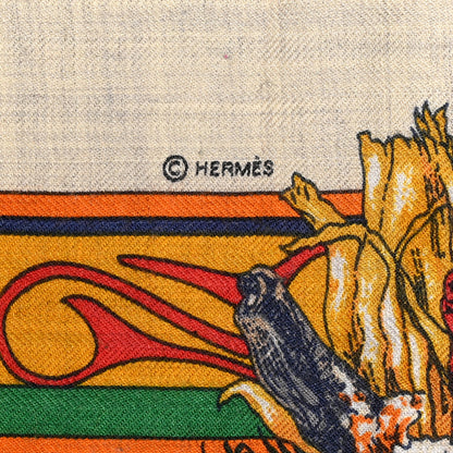 Hermes Cashmere Silk Kachinas Shawl 140 4 of 5