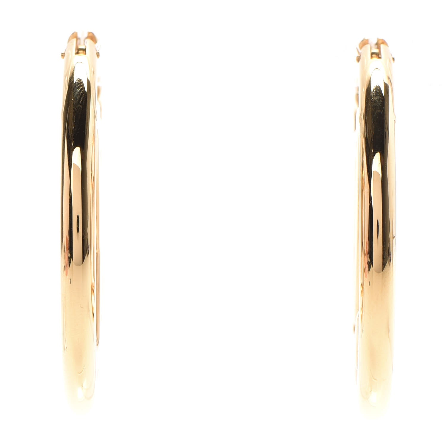 Louis Vuitton Metal Louise Hoop Earrings Gold 1 of 6