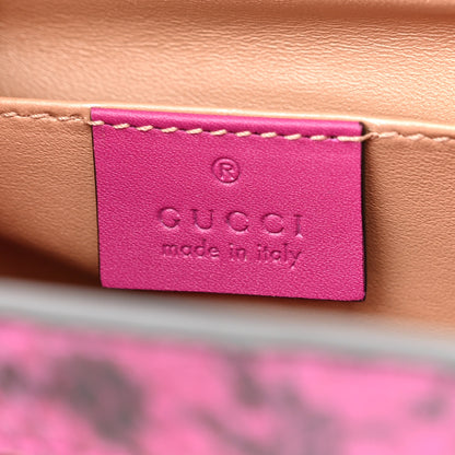 Gucci Snakeskin GG Small Ophidia Chain Shoulder Bag Pink 6 of 9