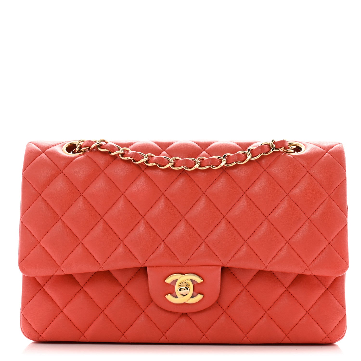 Chanel Lambskin Quilted Medium Double Flap Red 1 of 12