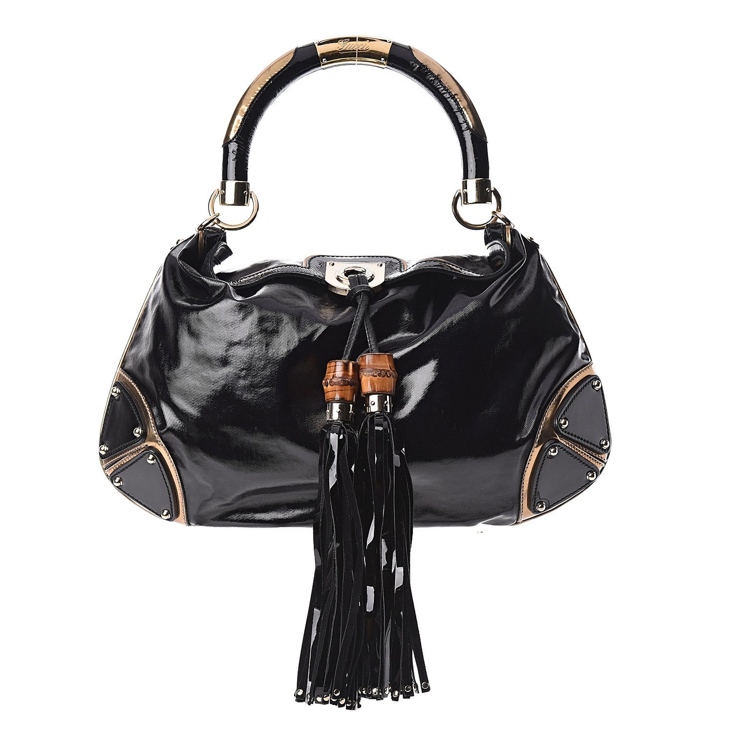 Coated Canvas Medium Indy Top Handle Hobo Black