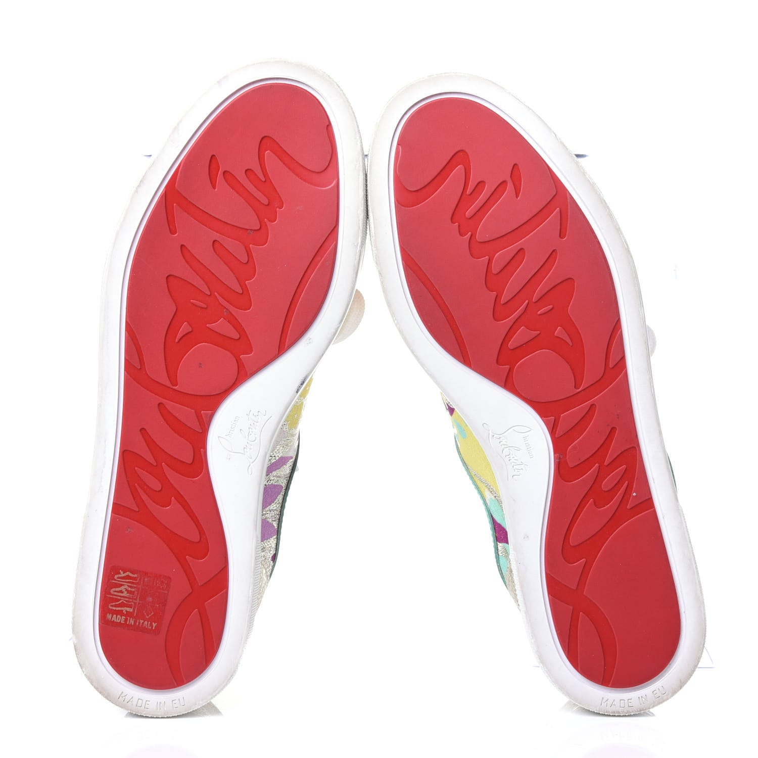 Christian Louboutin Calfskin Patent Seava Sneakers 37 Multi 7 of 14