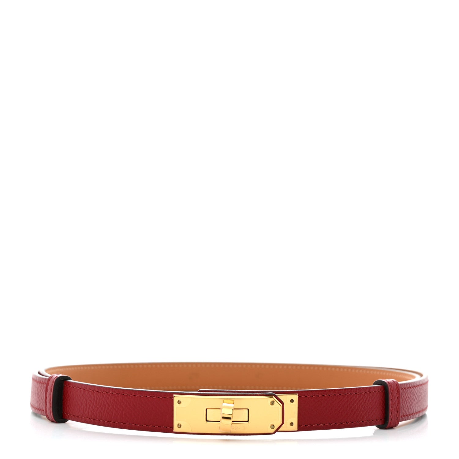 Hermes Epsom Kelly Belt Rouge Casaque 1 of 4