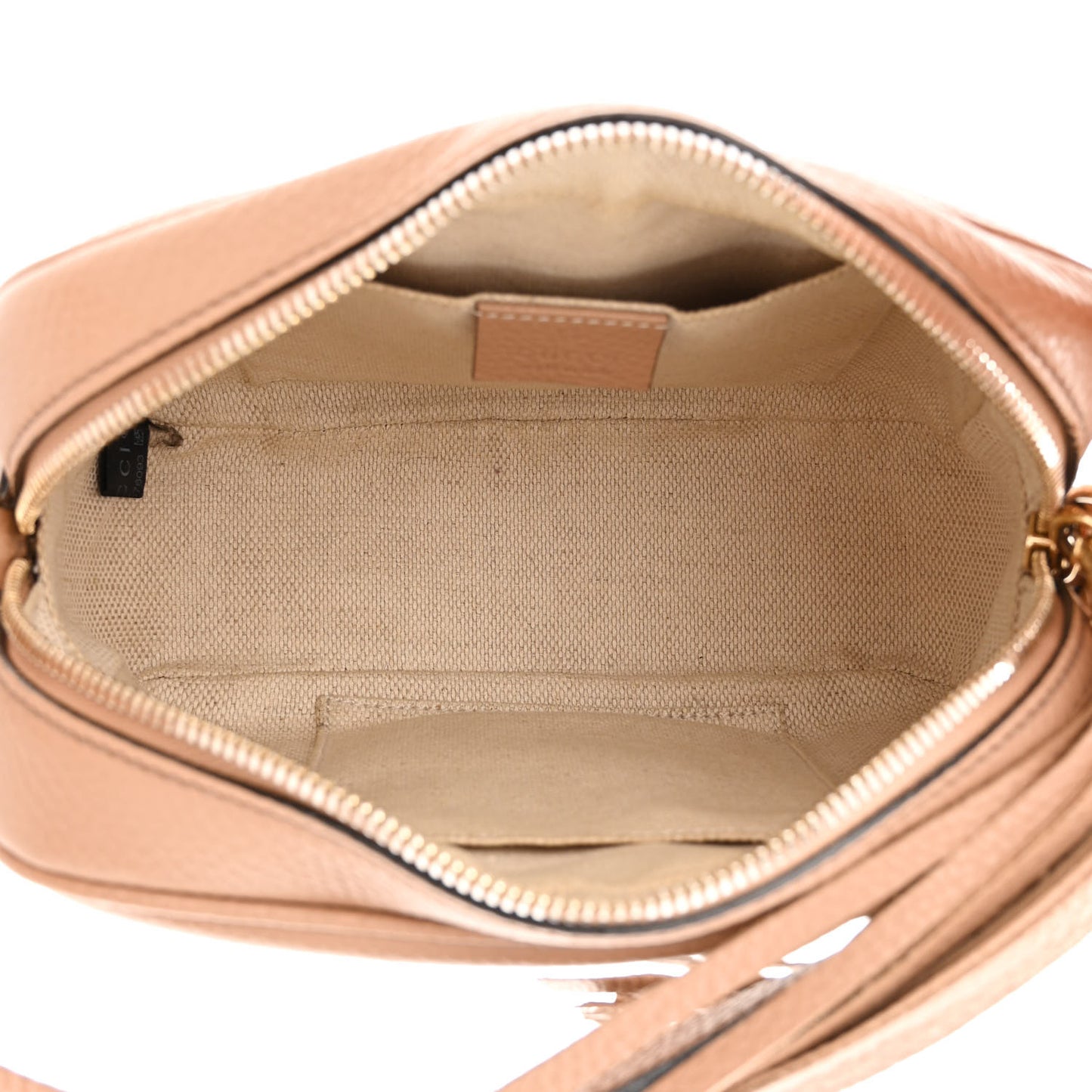 Pebbled Calfskin Small Soho Disco Bag Camelia