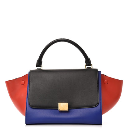 Celine Smooth Calfskin Small Tri-Color Trapeze Black 1 of 8