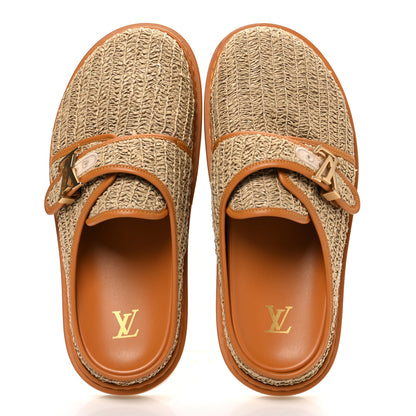 Louis Vuitton Raffia LV Easy Mens Mule 9.5 Beige 2 of 10