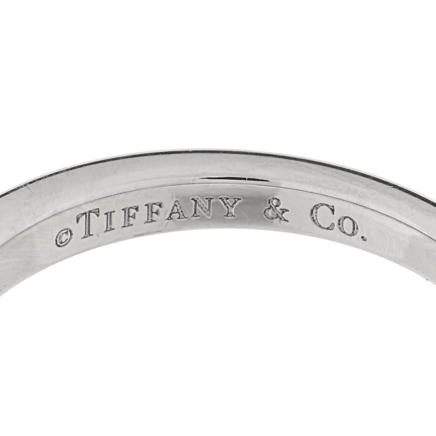 Tiffany Platinum Diamond 2.5mm Half Circle Wedding Band Ring 47 4 4 of 4
